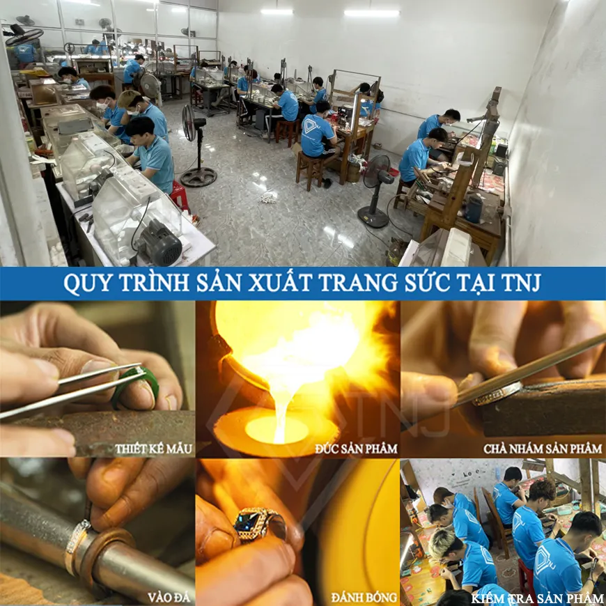 Quy trình sản xuất khép kín hiện đại của trang sức bạc