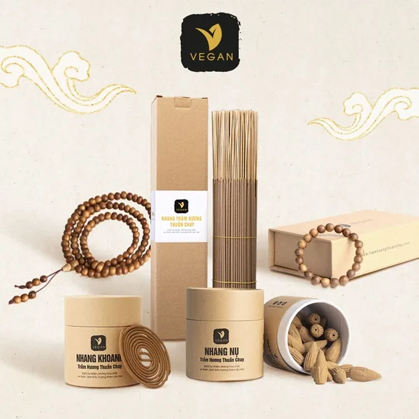 Các sản phẩm trầm hương đa dạng tại Vegan