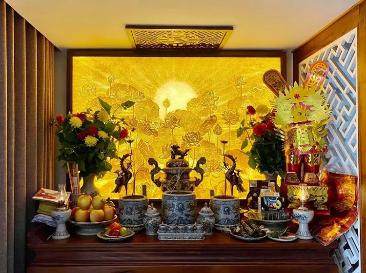 Nguyên tắc ánh sáng khi bố trí bàn thờ gia tiên