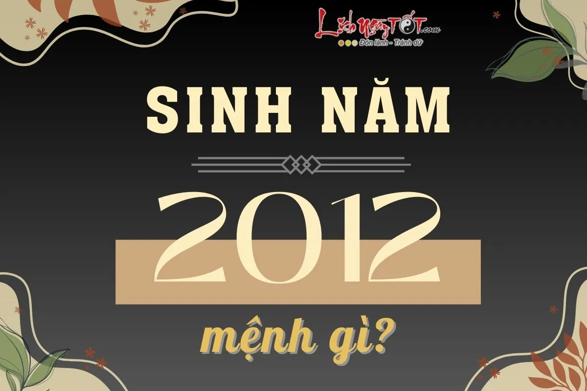 Sinh nam 2012 menh gi