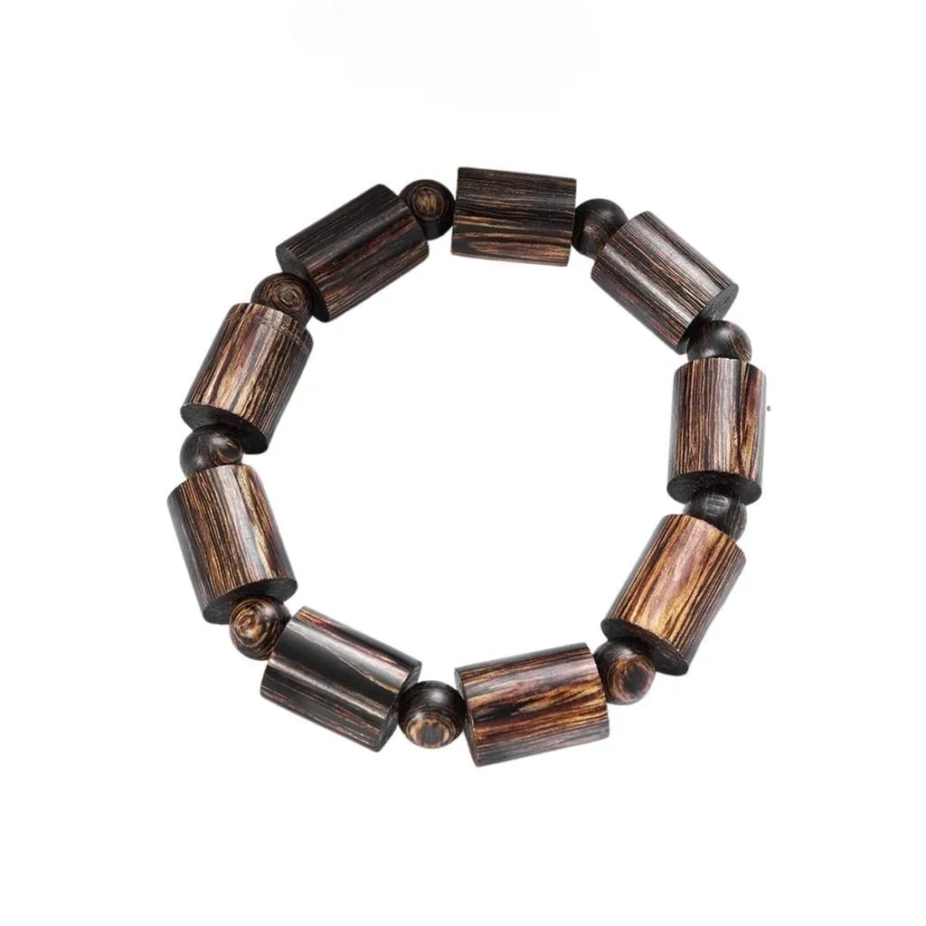 Vòng tay trầm hương sánh chìm đốt trúc