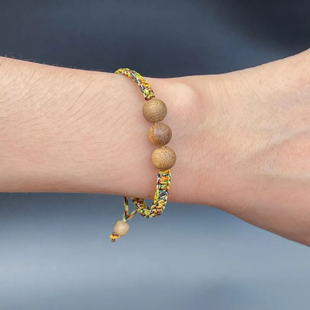 Vòng ngũ sắc mix 3 hạt trầm phong thủy