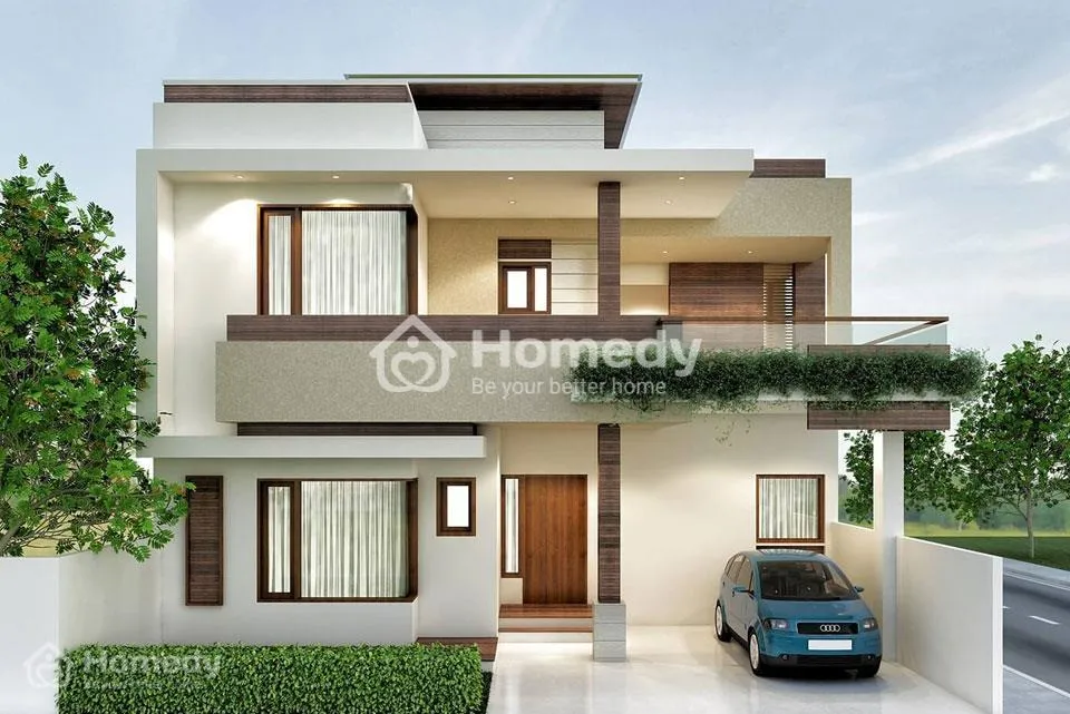 Màu sơn mặt tiền cho người mệnh Thủy màu xám