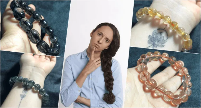 Các loại thạch anh tóc với màu sắc đa dạng