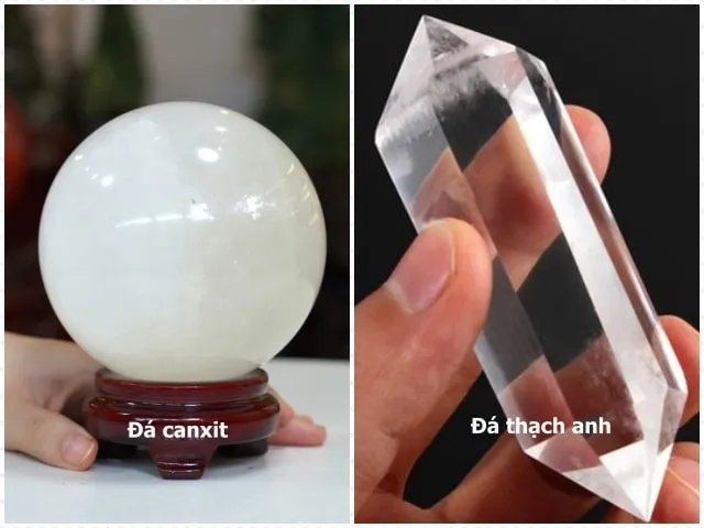 soi độ trong suốt đá thạch anh thật giả