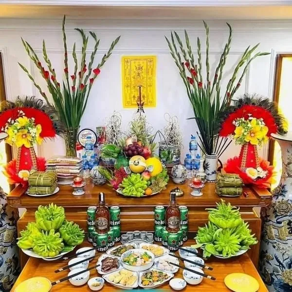 Trang trí bàn thờ ngày Tết đẹp mắt