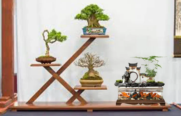 Hồ cá thủy sinh mini Trong decor Nội thất Nhà Ở