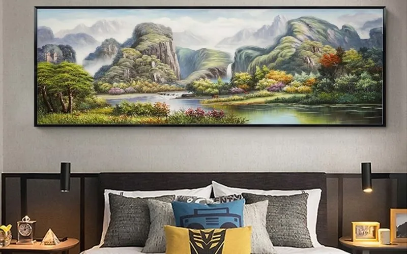 Tranh phong cảnh núi non tượng trưng cho hành thổ