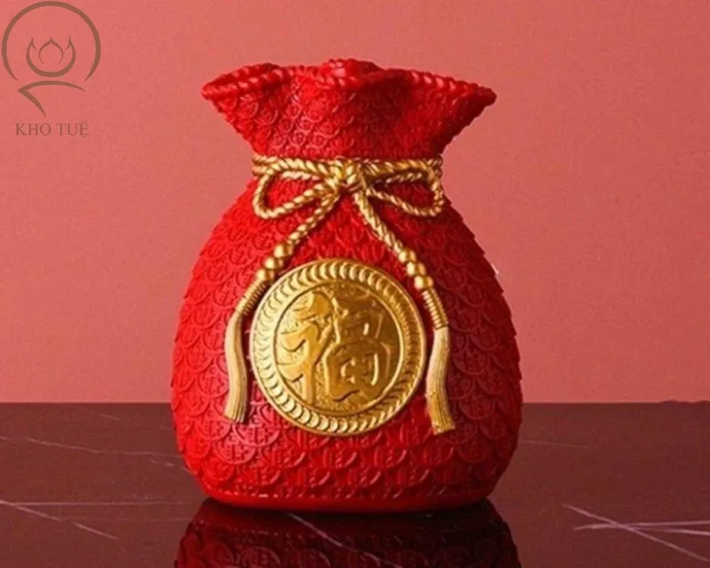 Ý Nghĩa Túi Tài Lộc Phong Thủy Và Cách Bài Trí Hút Tiền 2026 20 Túi tiền tài lộc bằng đá mang vẻ đẹp cổ điển và sang trọng giúp chiêu tài