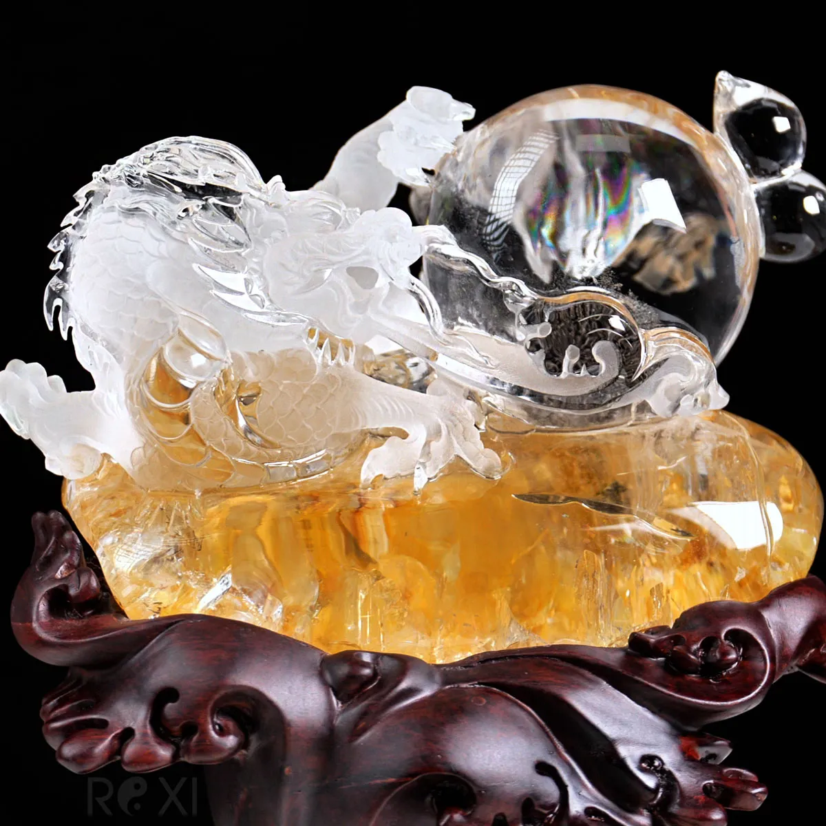 Tượng rồng thạch anh trắng cao cấp