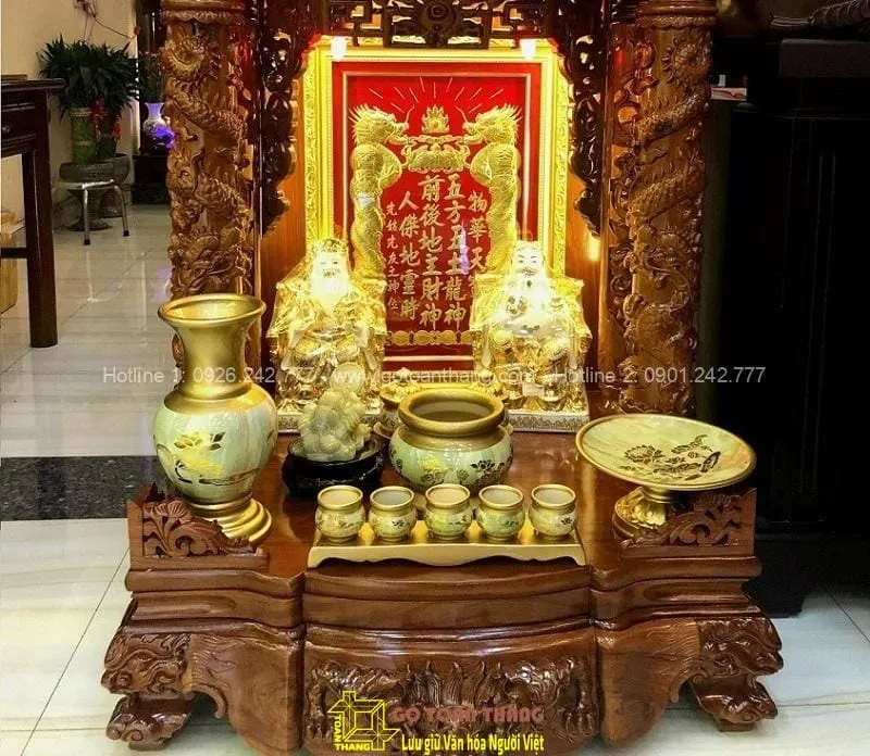 Văn khấn lập bàn thờ Thần Tài mới với ước nguyện mang đến may mắn, tiền tài, của cải