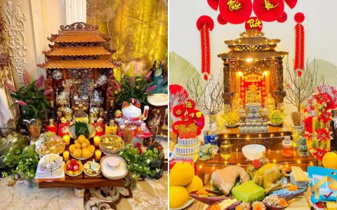 Đặt bàn thờ Thần Tài tại vị trí thoáng đãng, hướng ra cửa chính để đón rước tài lộc vào nhà.