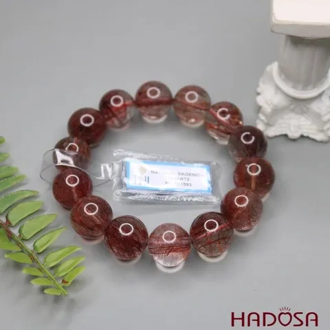 Vòng tay thạch anh tóc đỏ cao cấp