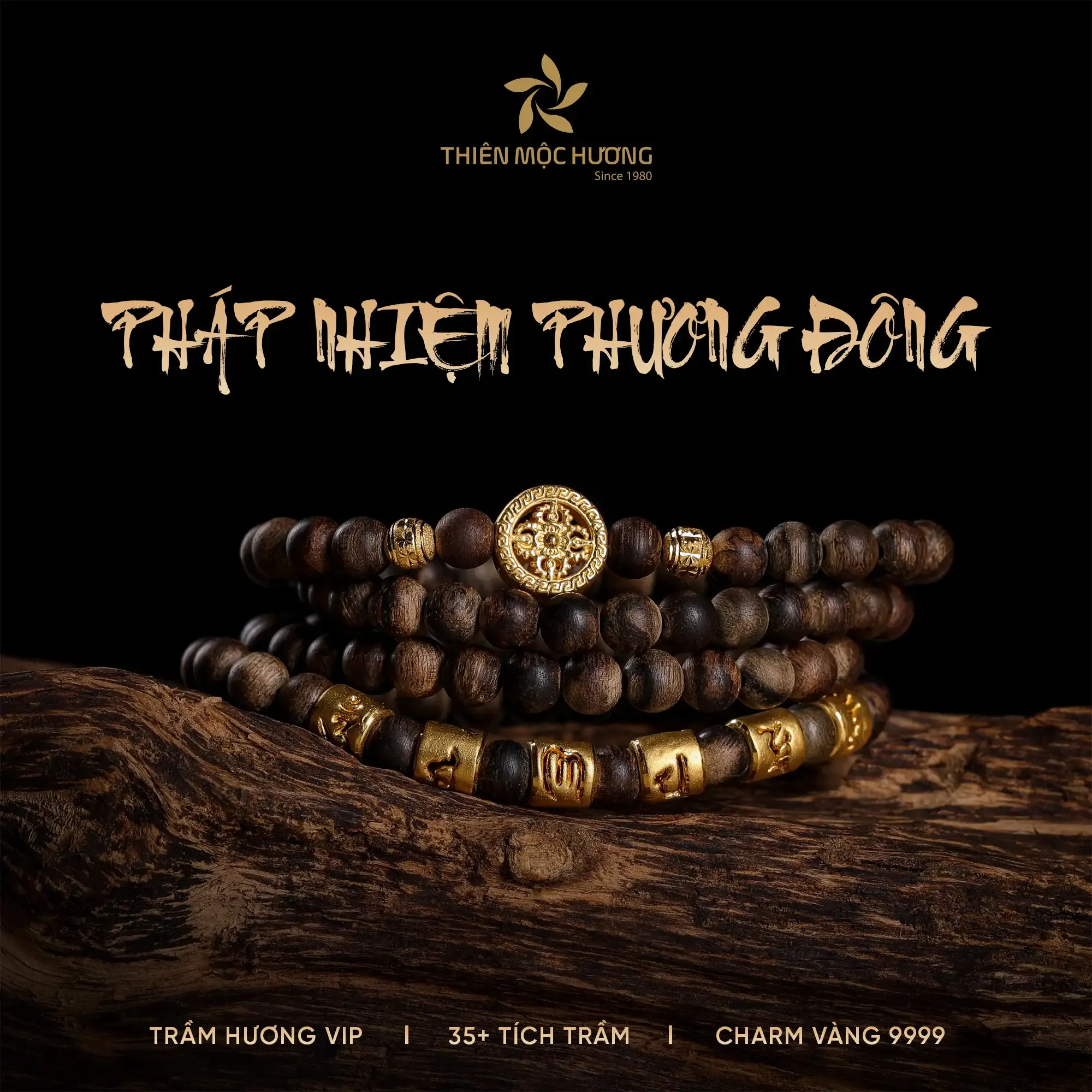 Siêu phẩm Vòng Trầm Hương Pháp Nhiệm Phương Đông cao cấp