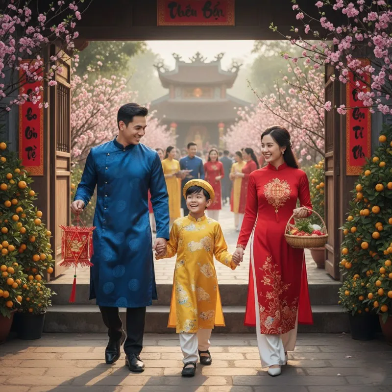 Việc đi lễ chùa sau khi xuất hành giúp gia chủ định tâm và cầu phúc cho gia đình